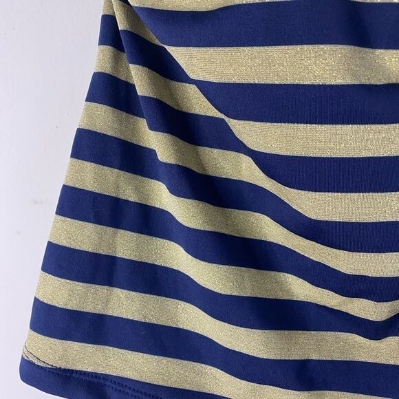 Tommy Hilfiger Navy & Gold Striped Halter Tankini - Picture 4 of 10
